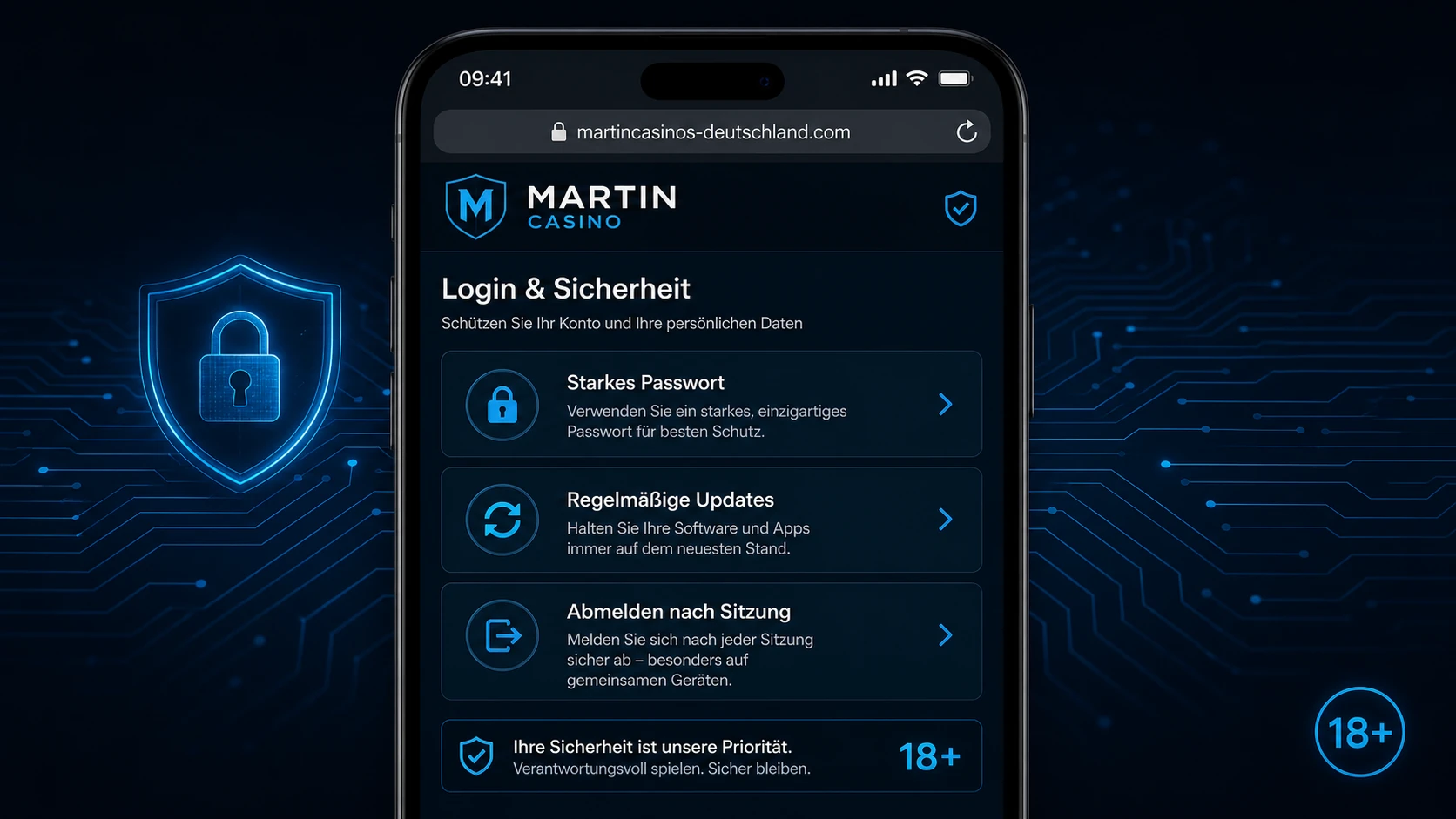 Technische Sicherheit beachten