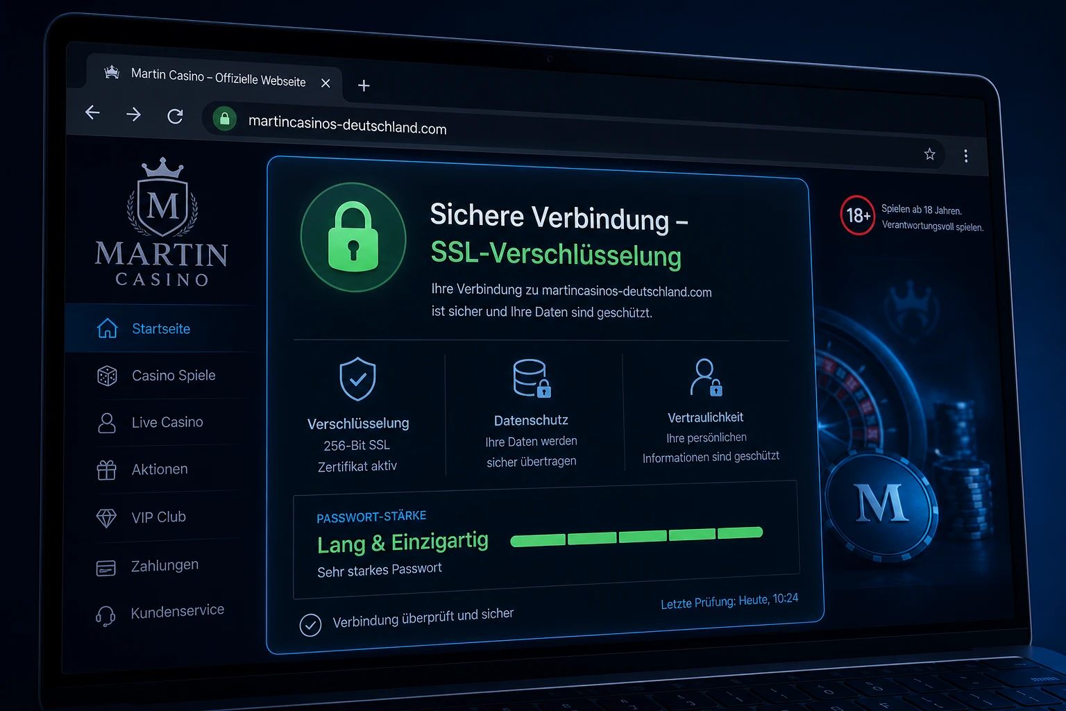Sicherheit bei Martin Casino
